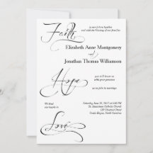 Convocação para Casamento de Script de Amor Faith 