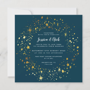 Convites Convocação para Casamento de Sparkle de Estrelas