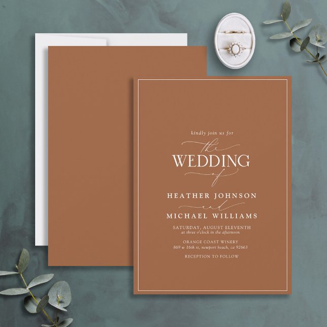Convites Convocação para Casamento de Terracotta (Criador carregado)