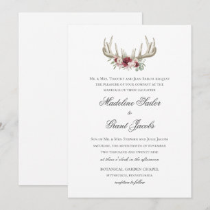 Convites Convocação para Casamento de Terras Florestais Vin