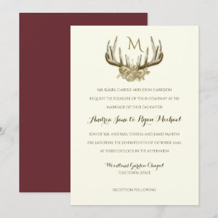 Convites Convocação para Casamento de Terras Florestais Vin