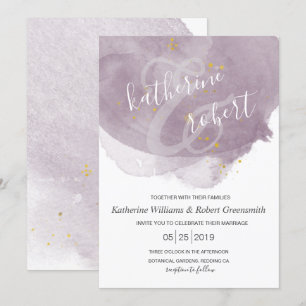 Convites Convocação para Casamento Elegante de Dusty Dourad