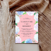 Convocação para Casamento Floral de Hydrangea