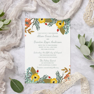Convites Convocação para Casamento Floral do Jardim das Fam