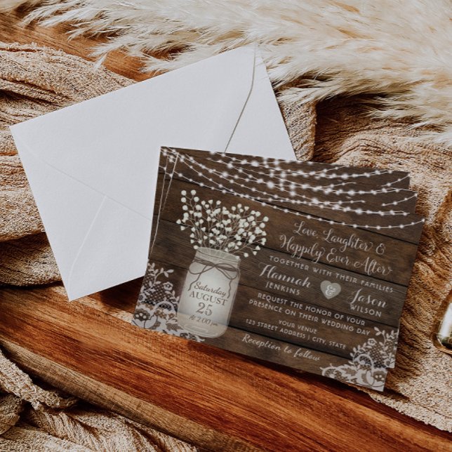 Convites Convocação para Casamento Rústico de Madeira, Maso (Criador carregado)