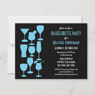 Convites Convocação para Festa de solteira de Cocktails em