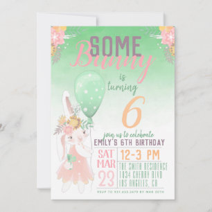 Convites Convocação para o aniversário de Bunny