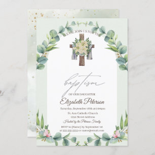 Convites Convocação para o batismo da madeira floral