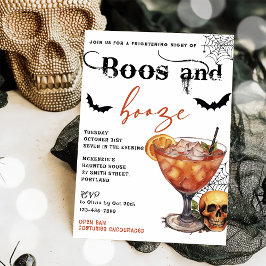 Convites Convocação para o Boos e Booze Halloween