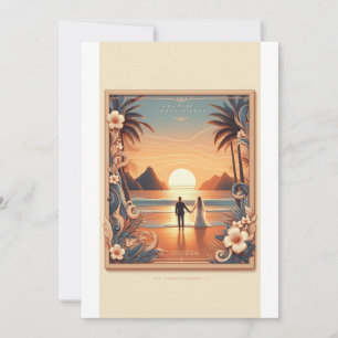 Convites Convocação para o Casamento de Beachside Sunset   