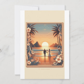 Convites Convocação para o Casamento de Beachside Sunset |