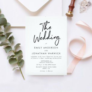 Convites Convocação para o casamento simples