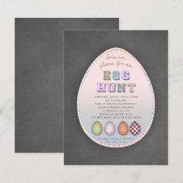 Convites Convocação para o giz de festas de caça de Ovos na