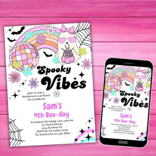 Convites Convocação para o Halloween Crianças Cute Retro Gh