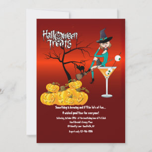 Convites Convocação para o tratamento de Halloween