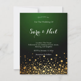 Convites Convocação popular para Casamento Verde Esmeralda