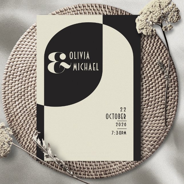 Convites Convocação Preta para Casamento com Ossos de Arte  (Criador carregado)