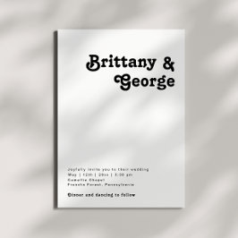 Convites Convocação Retroativa Moderna para Casamento Casua