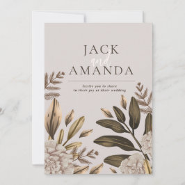 Convites Convocações para Casamento Clássico de Elegância F