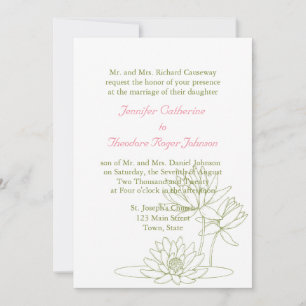 Convites Convocações para Casamento de Lily Floral
