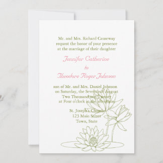 Convites Convocações para Casamento de Lily Floral