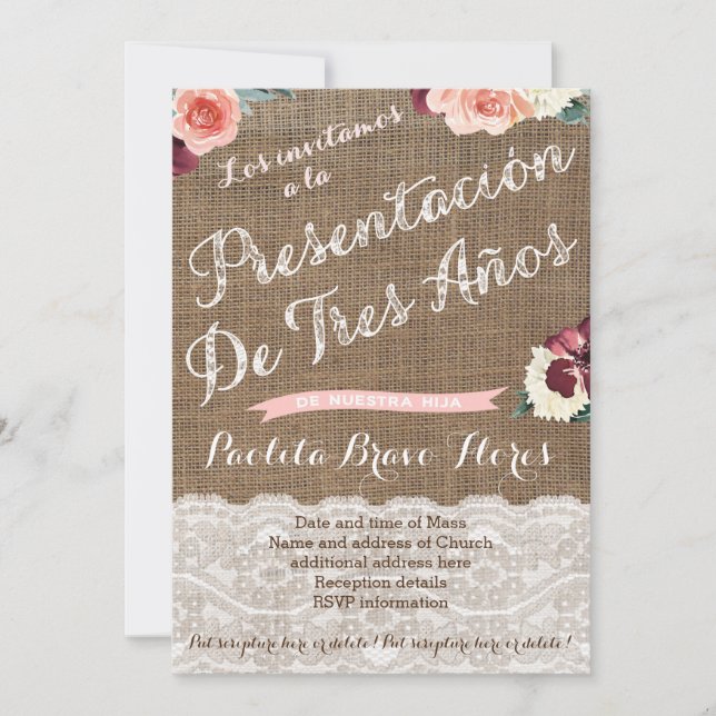 Convites Convocações para cerimônia de apresentação de 3 an (Frente)