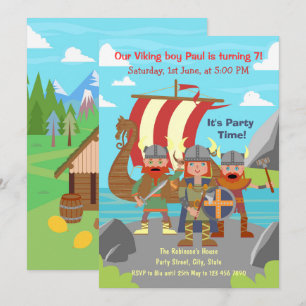 Convites Convocando todos os garotos vikings para uma Festa