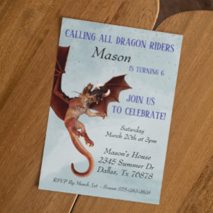 Convites Convocando todos os Pilotos de Dragão Festa de Ani