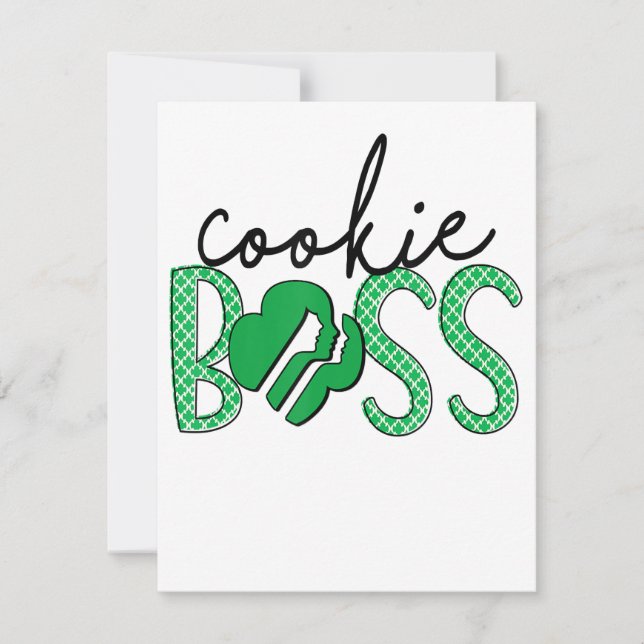 Convites Cookie Boss Scout Girls Cookie Dealer (Frente)