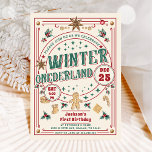 Convites Cookie Christmas Winter ONE Derland Birthday<br><div class="desc">Cookie Christmas Winter ONE Derland Birthday</div>