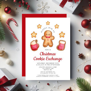 Convites Cookie de Natal Trocando Gingerbird