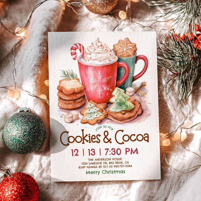 Convites Cookies and Cocoa Christmas (Criador carregado)