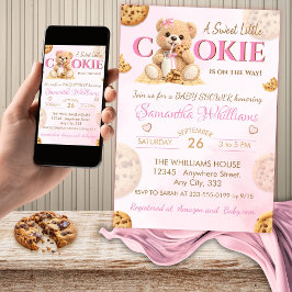 Convites Cookies and Milk Baby Shower - Teddy Bear Baby Sho