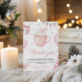 Convites Cookies & Cocoa Birthday Thank You Card