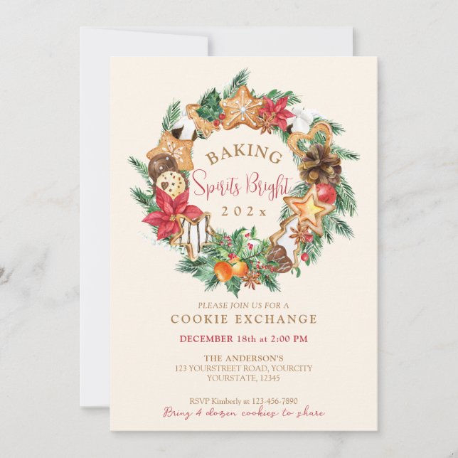 Convites Cookies cozidos com amor (Frente)