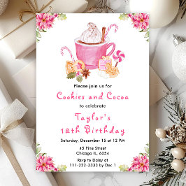 Convites Cookies de Natal e Festa de aniversário de cacau c