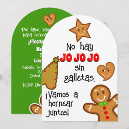 Convites Cookies de Natal - Fiesta de Hornear Gallletas
