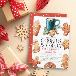 Convites Cookies e Chá de fraldas de Natal de Cacau