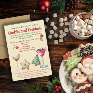 Convites Cookies e cocktails de férias
