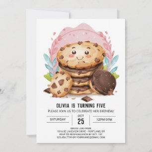 Convites Cookies Imprimíveis Modernos Encantados Aniversári