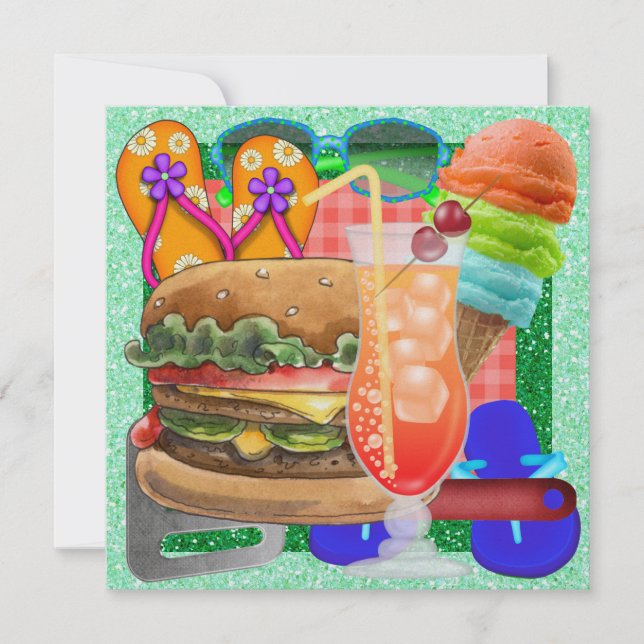 Convites Cookout - CHURRASCO! SRF (Frente)