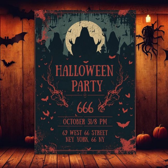 Convites Cool Halloween Night Party  (Criador carregado)