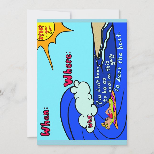 Convites Cool party invite  (Frente)