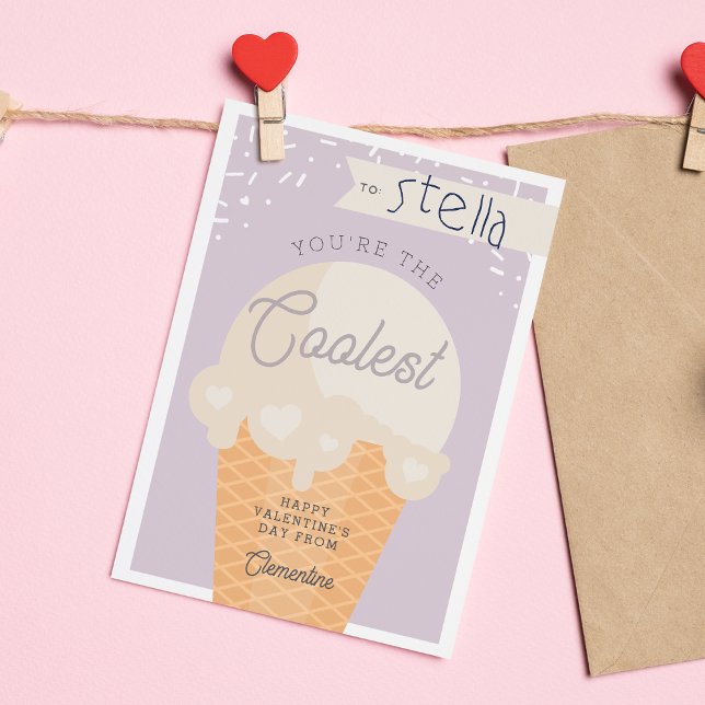 Convites Coolest Scoop Classroom Valentine's Day Card (Criador carregado)