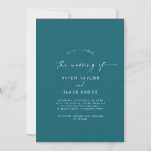 Coordenada de Aquarela Moderna | Casamento de Teal
