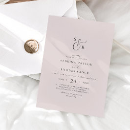 Convites Coordenada Floral Branca Elegante | Blush Wedding