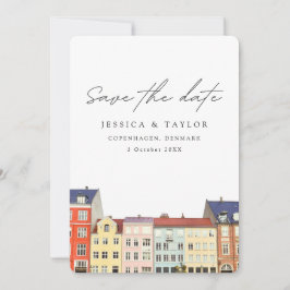 Convites Copenhague Dinamarca Foto Personalizada Save the D