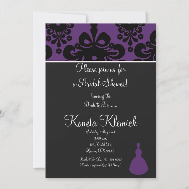 Convites cópia preta, silhueta negra, por favor junte-se a  (Frente)