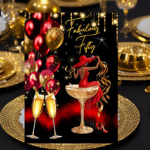 Copo de Champanhe Vermelho de Aniversário com Dive