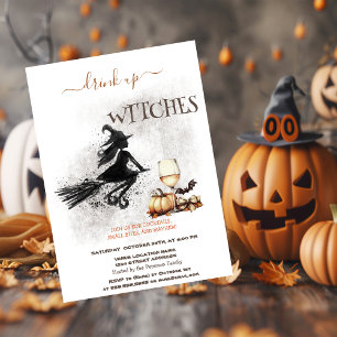 Convites Copo de Vinho de Abóbora Halloween